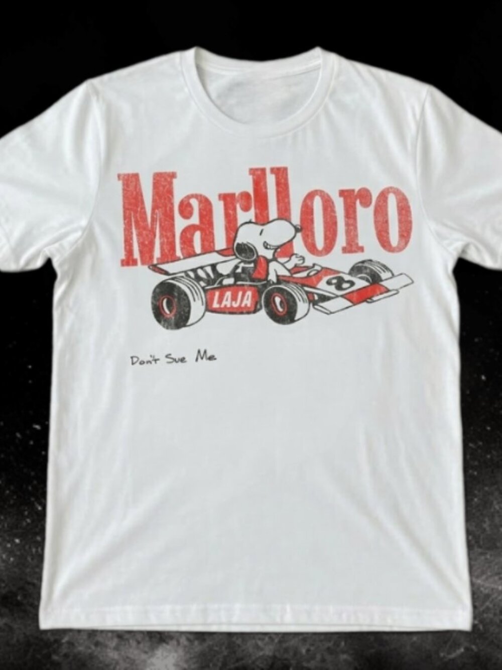 Snoopy F1 Race Car Shirt - Parody Cartoon Driver Graphic Tee